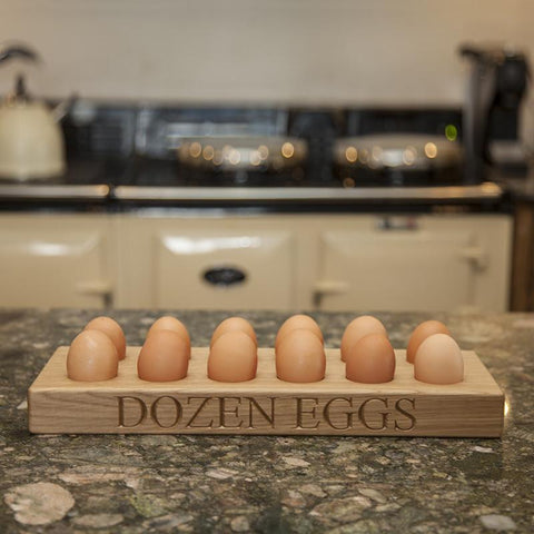 personalised wooden egg tray