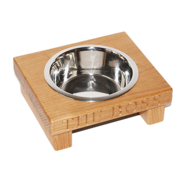 Large Single Dog Bowl - The Engraved Oak Company