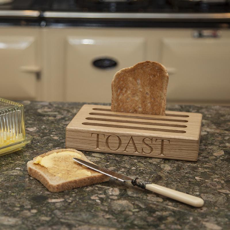 Personalised wooden toast racks – The Engraved Oak Company