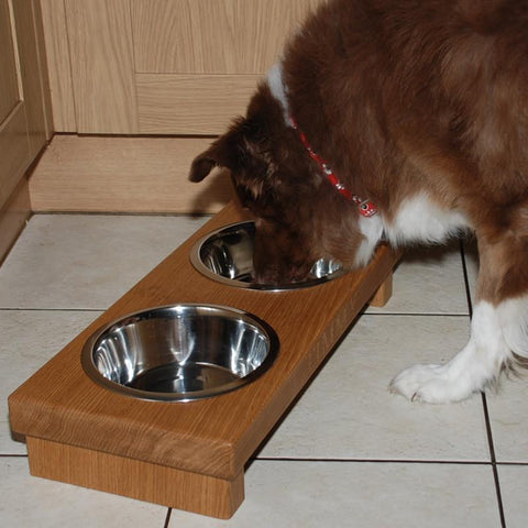 personalised dog bowl stand