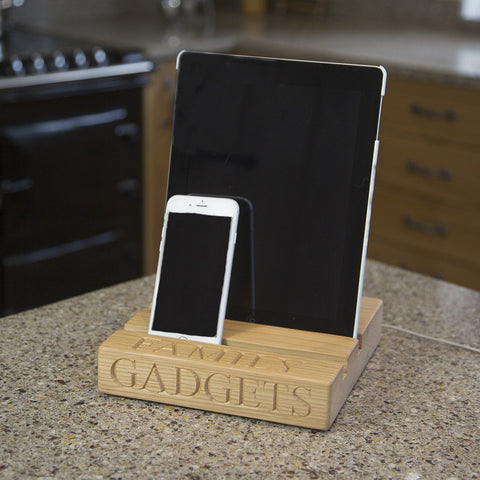 personalised wooden phone stand