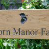 House Sign With Double Morticed Posts