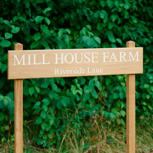 House Sign With Double Posts