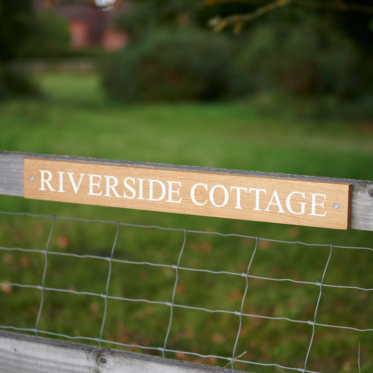 Personalised wooden gate signs The Engraved Oak Company