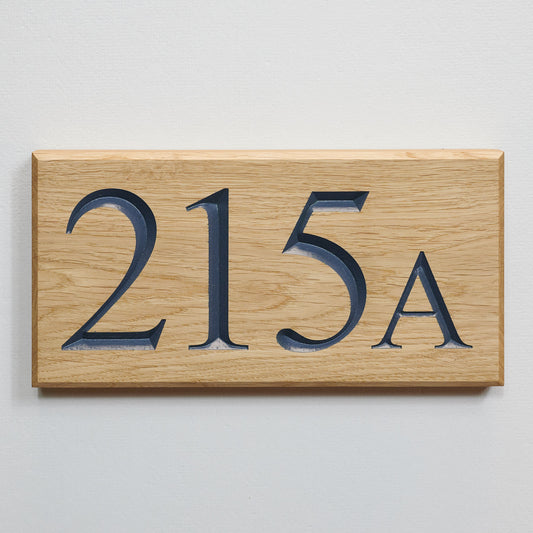 Personalised Wooden House Number Sign