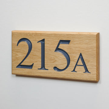 Personalised Wooden House Number Sign