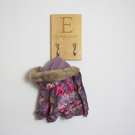 Children's Coat Hook - The Engraved Oak Company