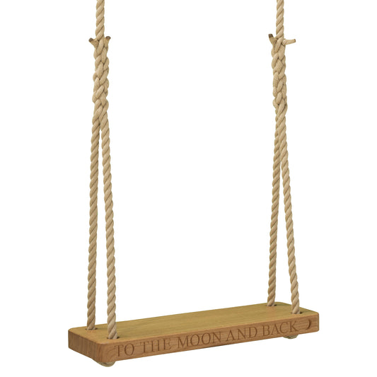 Personalised Medium Wooden Rope Swing