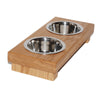 Medium Double Dog Bowl - The Engraved Oak Company