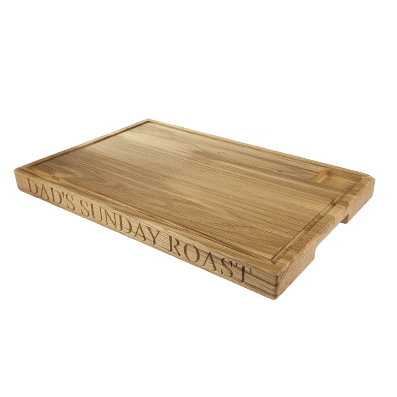 Large personalised carving board - The Engraved Oak Company