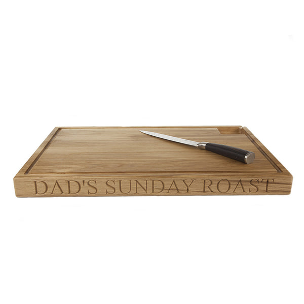 Large personalised carving board - The Engraved Oak Company