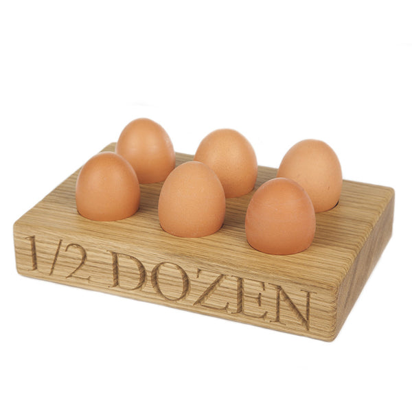 1/2 Dozen Egg Tray - The Engraved Oak Company