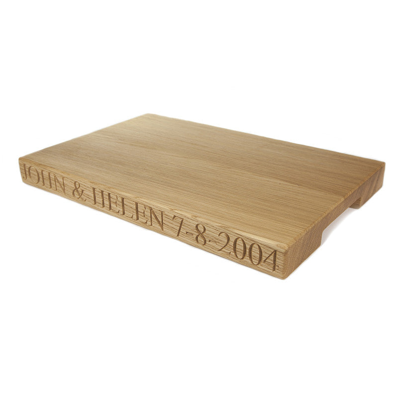 Large personalised chopping board - The Engraved Oak Company