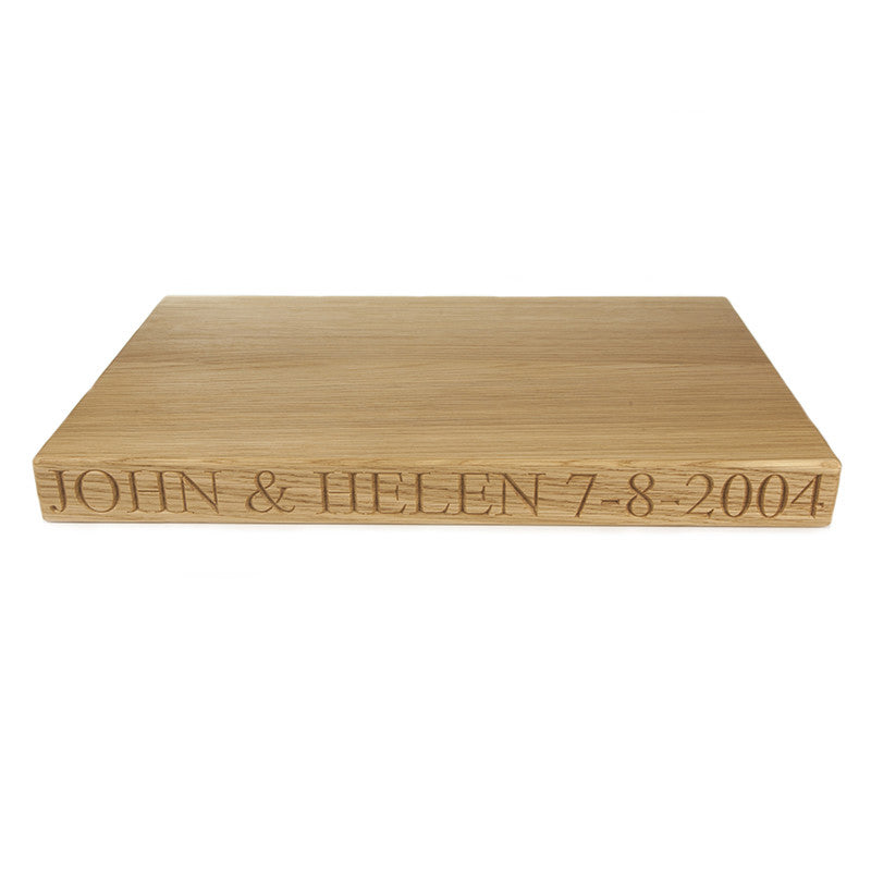 Large personalised chopping board - The Engraved Oak Company