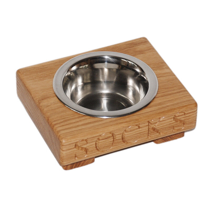 Small Single Dog Bowl - The Engraved Oak Company